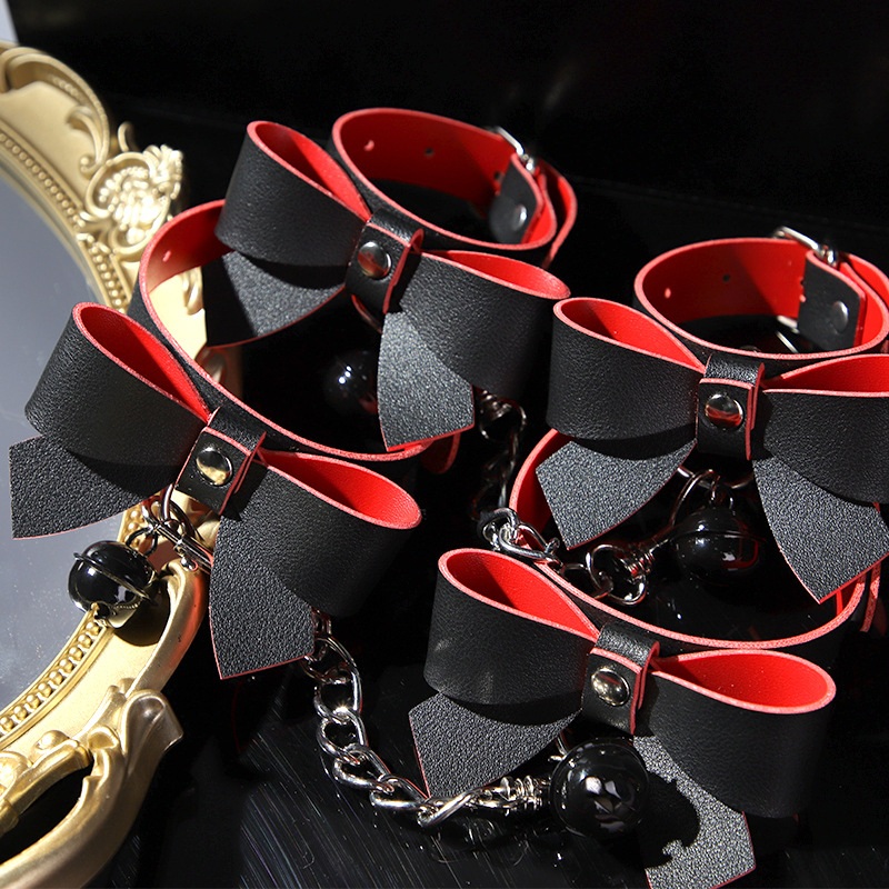 kit sexy bow 5 pieces noir rouge 4