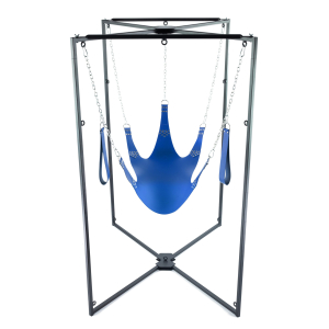 kit sling cuir 5 points bleu armature noire scaled