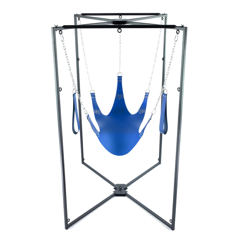 kit sling cuir 5 points bleu armature noire scaled