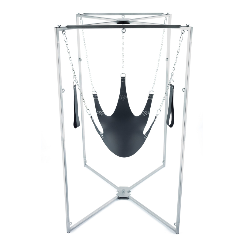 kit sling cuir 5 points noir armature grise scaled