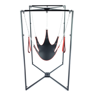 kit sling cuir 5 points noir rouge armature noire scaled