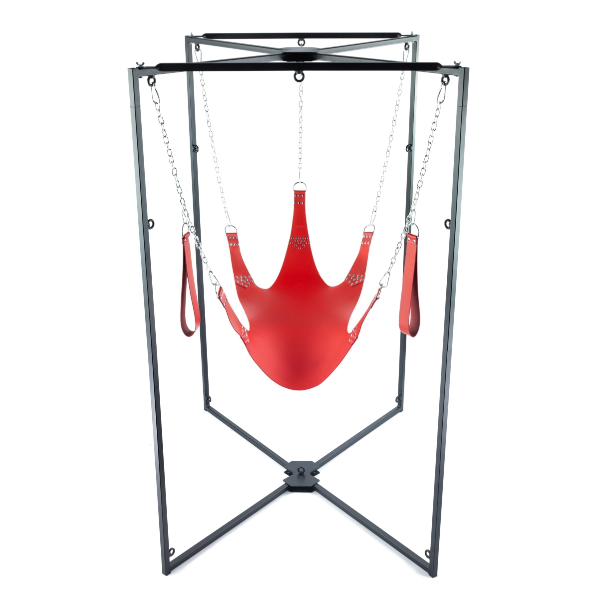 kit sling cuir 5 points rouge armature noire scaled