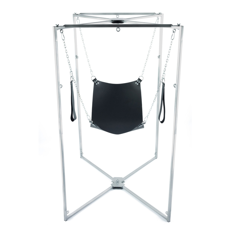 kit sling cuir carre noir armature grise scaled