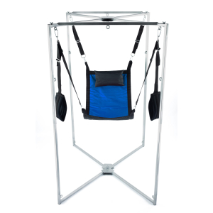 kit sling tissu carre bleu noir armature grise scaled