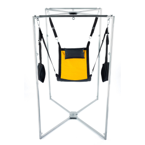 kit sling tissu carre jaune noir armature grise scaled