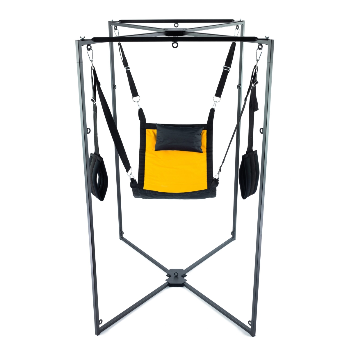 kit sling tissu carre jaune noir armature noire scaled