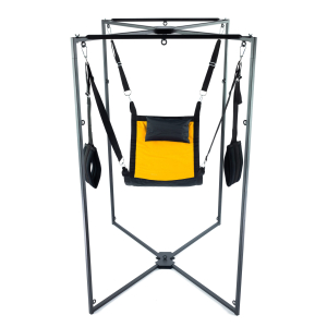 kit sling tissu carre jaune noir armature noire scaled