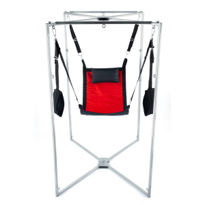 kit sling tissu carre rouge noir armature grise scaled