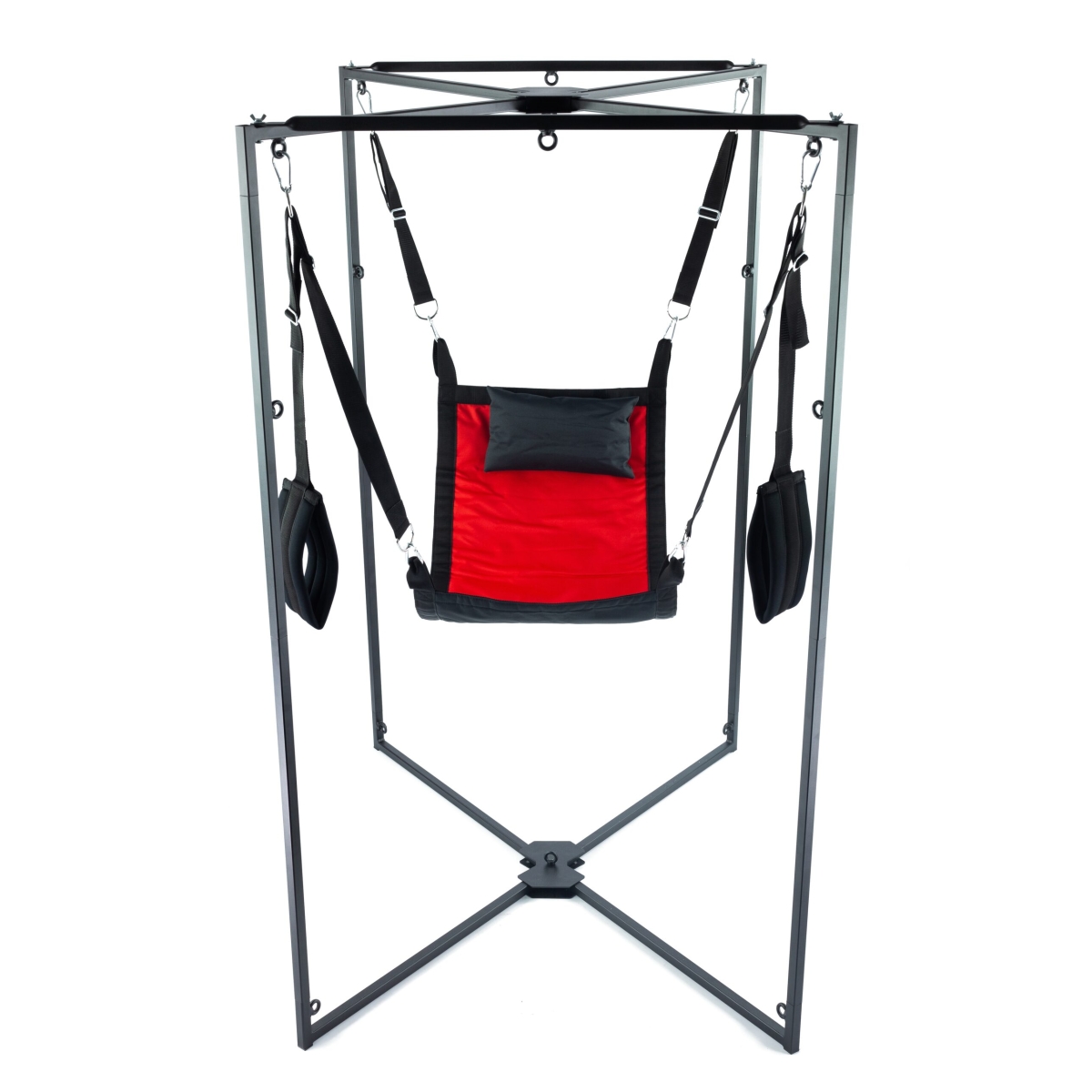 kit sling tissu carre rouge noir armature noire scaled