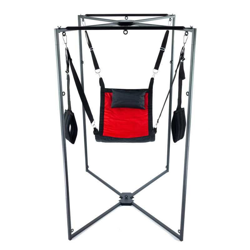 kit sling tissu carre rouge noir armature noire scaled