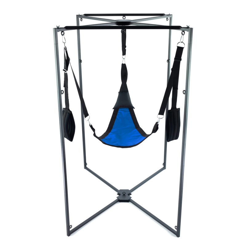 kit sling tissu triangle bleu noir armature noire scaled