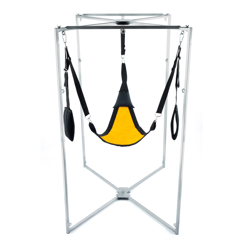 kit sling tissu triangle jaune noir armature grise scaled