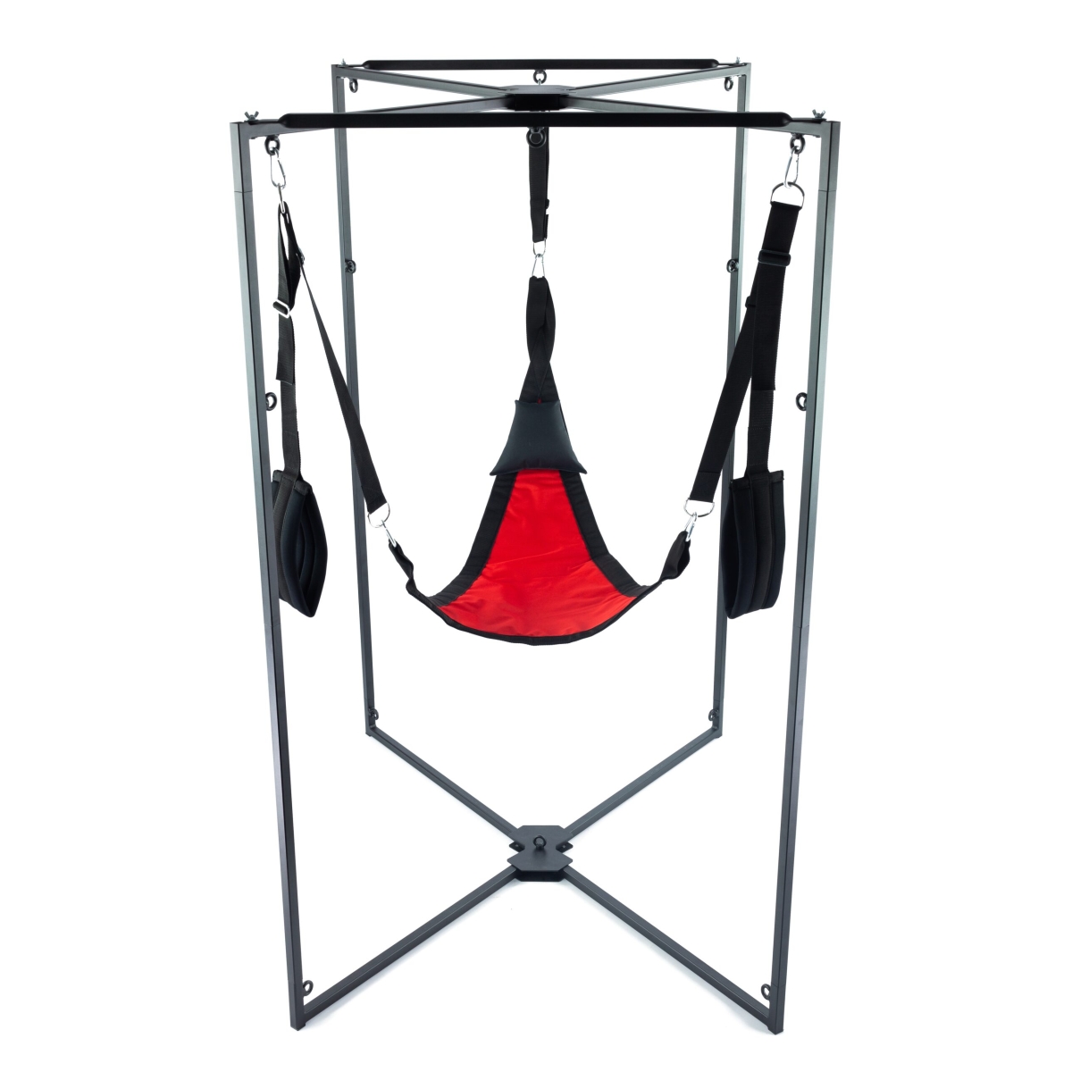 kit sling tissu triangle rouge noir armature noire scaled