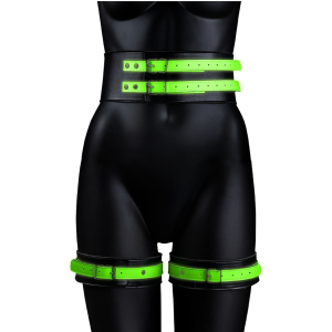 kit sm ceinture et menottes phosphorescentes glow restraint