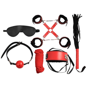 kit sm secret play 8 pieces noir rouge