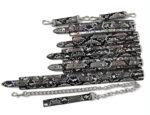 kit sm snakine collier et menottes noir argentes 2