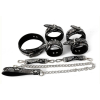 kit sm snakine collier et menottes noir argentes 3