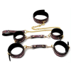 kit sm snakine collier et menottes noir rose 1