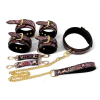 kit sm snakine collier et menottes noir rose