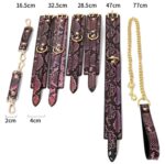 kit sm snakine collier et menottes noir rose 3