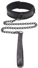 lace neck collar with lead