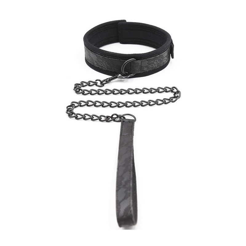 lace neck collar with lead