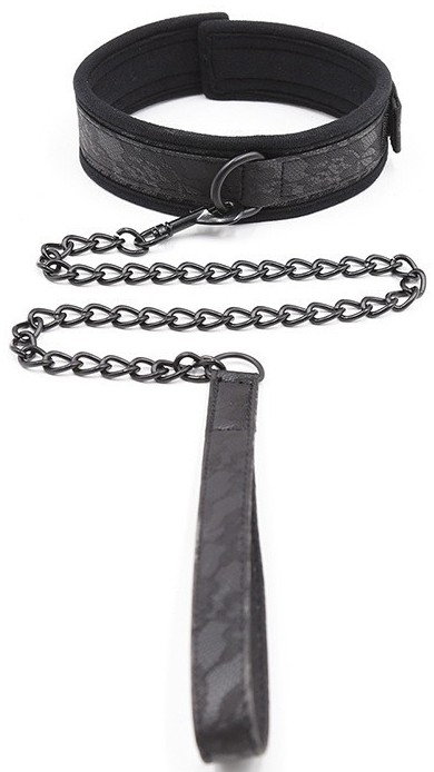 lace neck collar with lead
