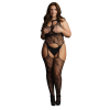 lace suspender bodystocking with round neck 2