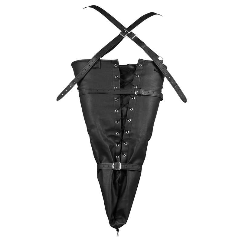 lace up full sleeve arm restraint black 3