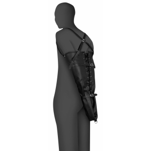 lace up full sleeve arm restraint black