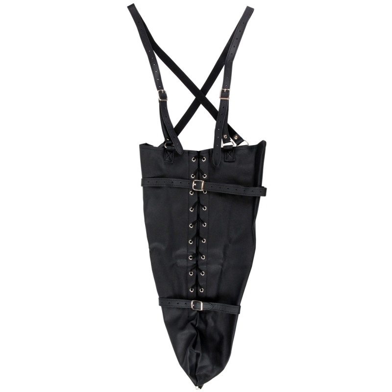 lace up full sleeve arm restraint black 4