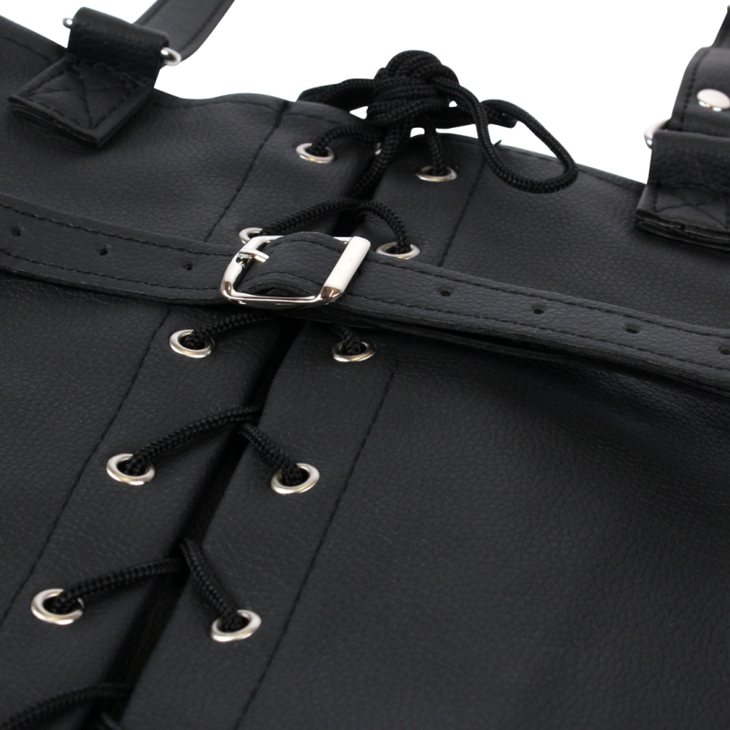 lace up full sleeve arm restraint black 5