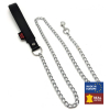 laisse avec poignee cuir 1m noir