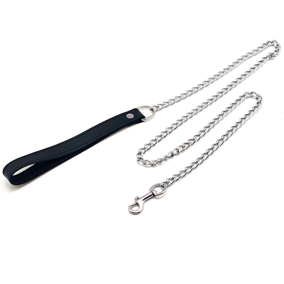 laisse de chien en cuir noir 1
