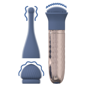 le thrill vibrateur interchangeable 10 vitesses bleu