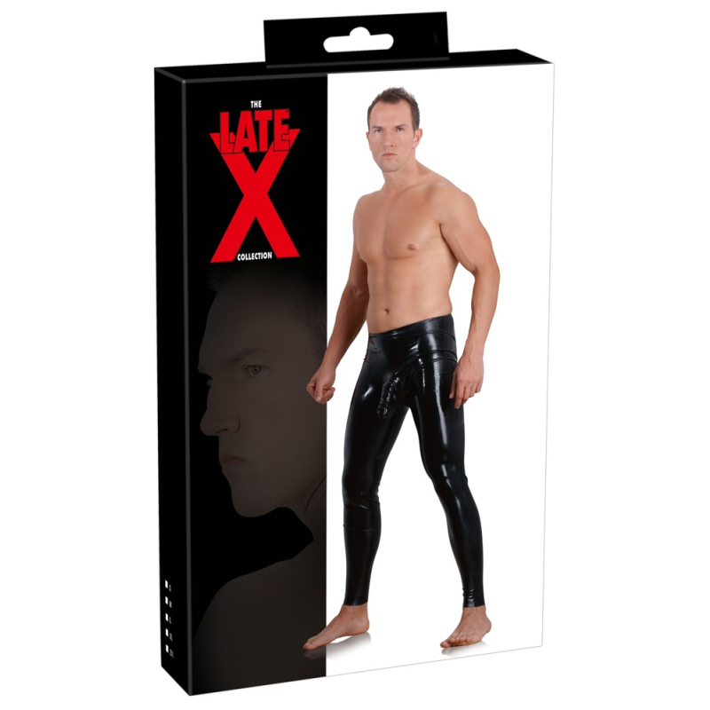 legging en latex avec gaine penis 2