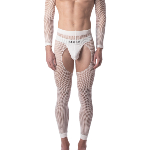 legging filet cacci blanc