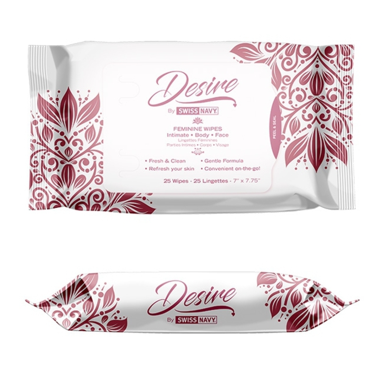 lingettes nettoyantes pour corps desire x25