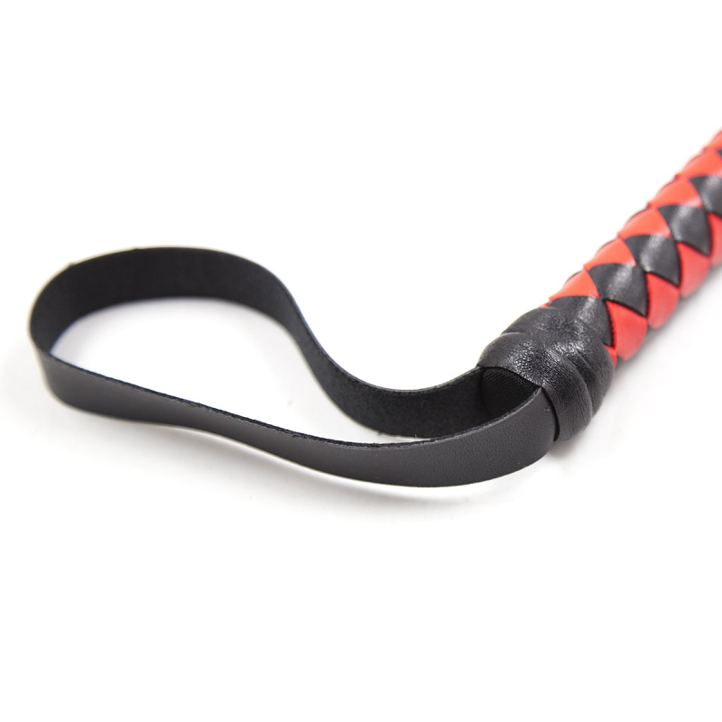 long fouet whip duo 190cm noir et rouge 4