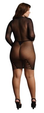 long sleeve fishnet dress 3