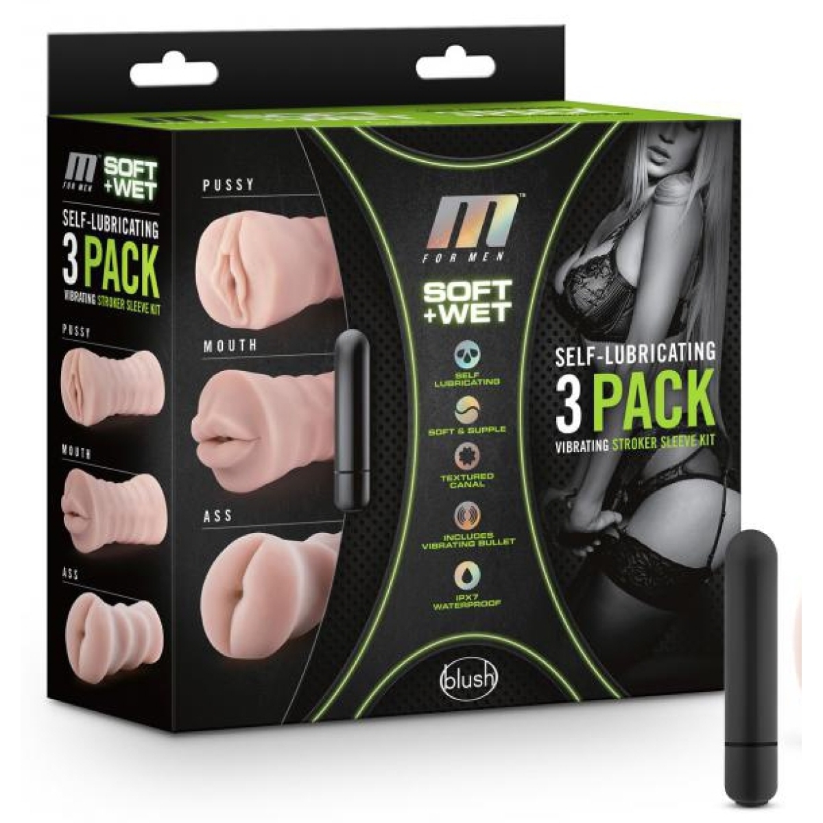 lot 3 masturbateurs realistes vibrants adriana anus vagin bouche 1