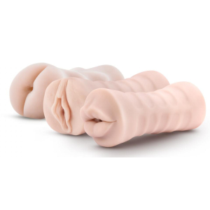 lot 3 masturbateurs realistes vibrants adriana anus vagin bouche