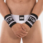 lot de 2 bandeaux de poignets top noirs
