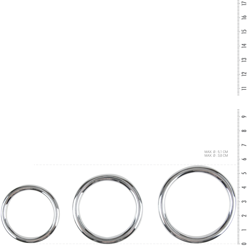 lot de 3 cockrings sinner rings 40 a 50mm 2