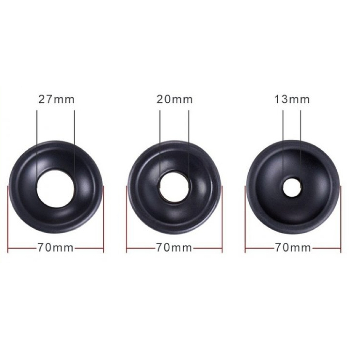 lot de 3 manchons souples pour pompe de penis 60mm 5