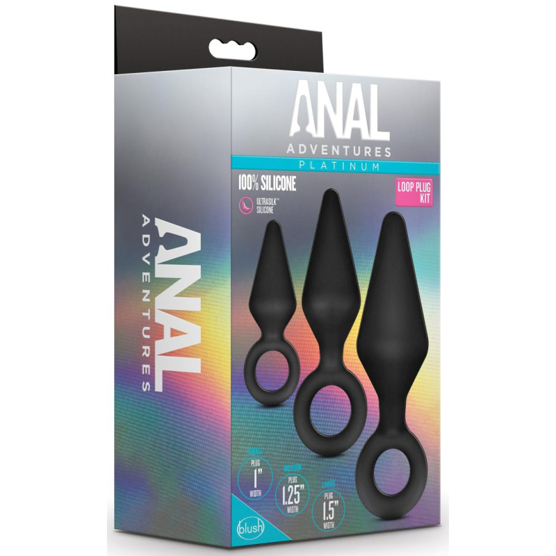 lot de 3 plugs anal adventures loop plug 1