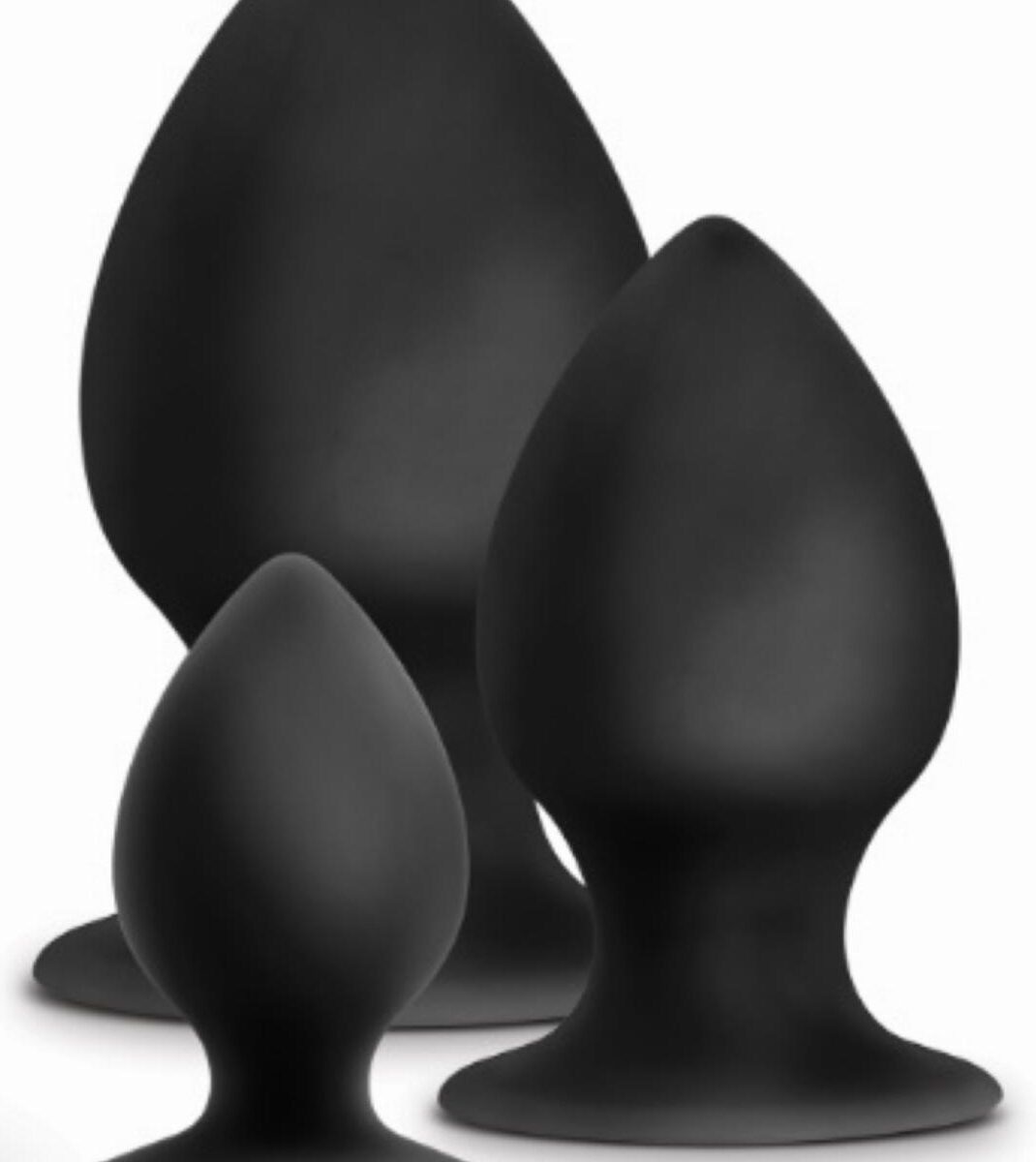 lot de 3 plugs anal adventures stout noirs