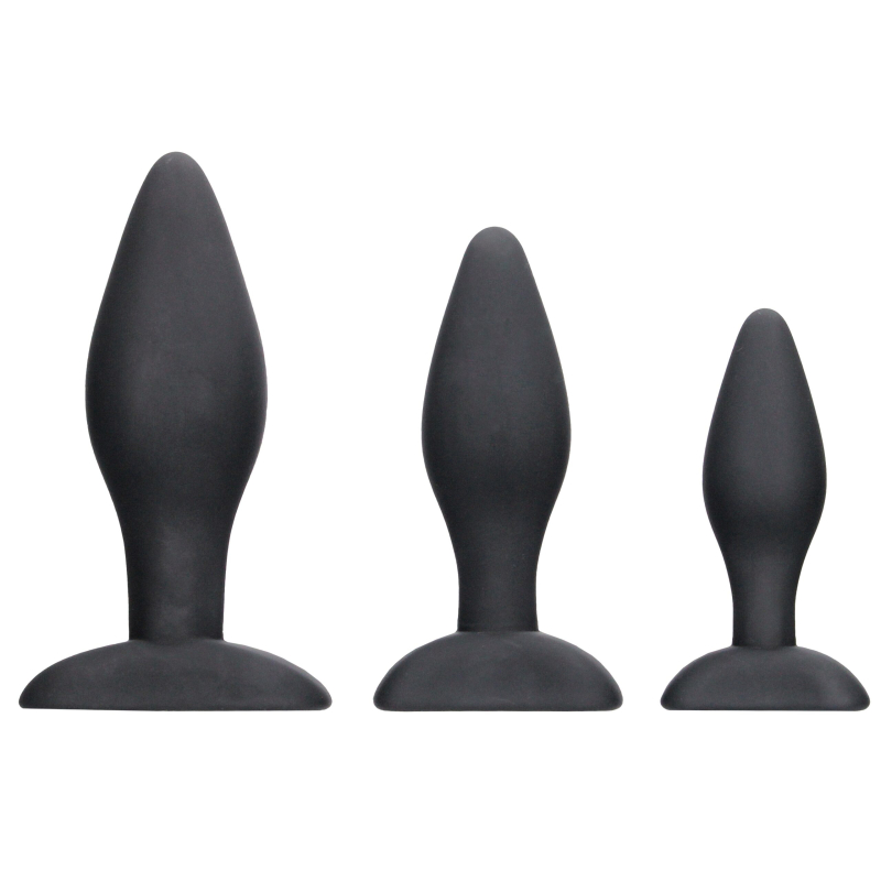 lot de 3 plugs apex butt silicone scaled
