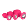 lot de 3 plugs bijou diamond roses