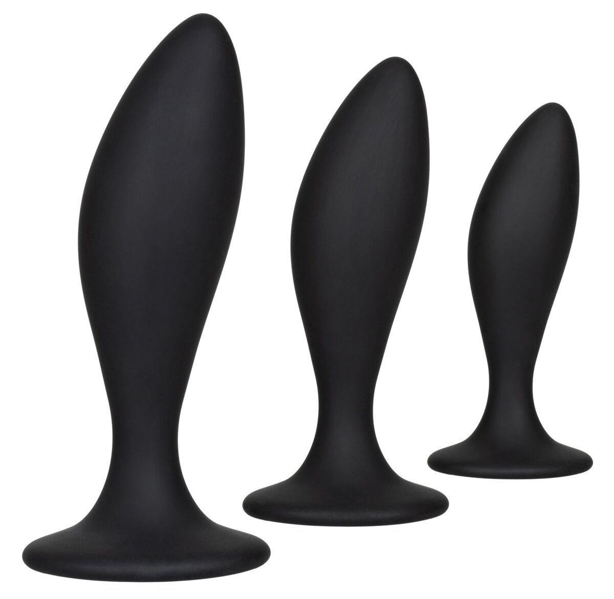 lot de 3 plugs en silicone curve kit noirs